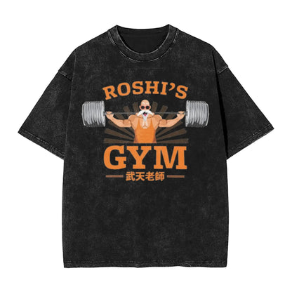 Dragon Ball: 2026 Master Roshi  Printed T-shirt Men's and Women's Washed T-shirt High Quality Vintage Cotton T-shirt Harajuku Tops