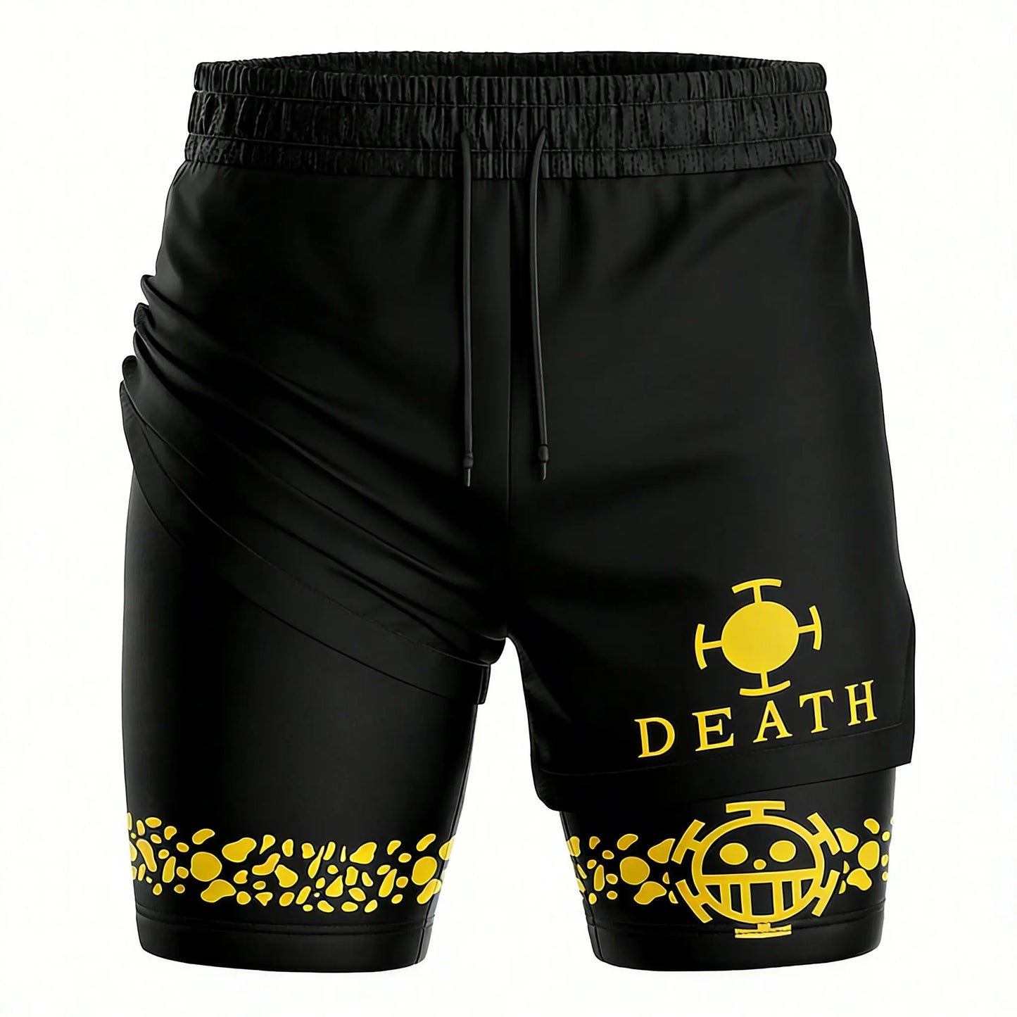 One Piece: Mesh Double-layer Shorts Streetwear Anime Summer 2026 New Y2k Casual Running Gym Workout Quick-drying Pants