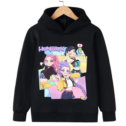KPop Demon Hunters : Toddler Girl Clothes Demon Hunters Fashion Hoodie Clothes Child Girl Movie New Sweatshirts Casual Tops