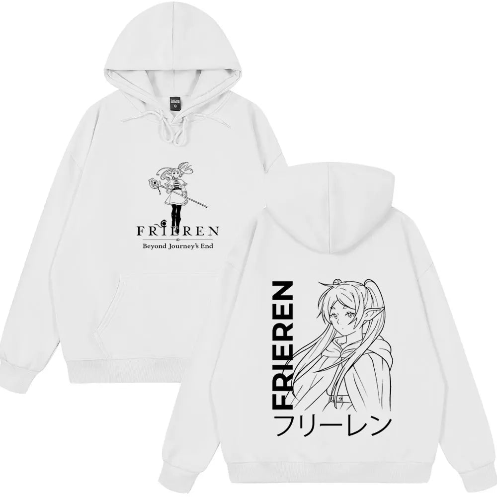 Frieren: Beyond Journey's -- End Hoodies Men's Women Clothing Fashion Harajuku Tops Couple Style Wears Winter Fleeece Clothes