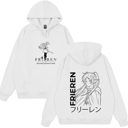 Frieren: Beyond Journey's -- End Hoodies Men's Women Clothing Fashion Harajuku Tops Couple Style Wears Winter Fleeece Clothes
