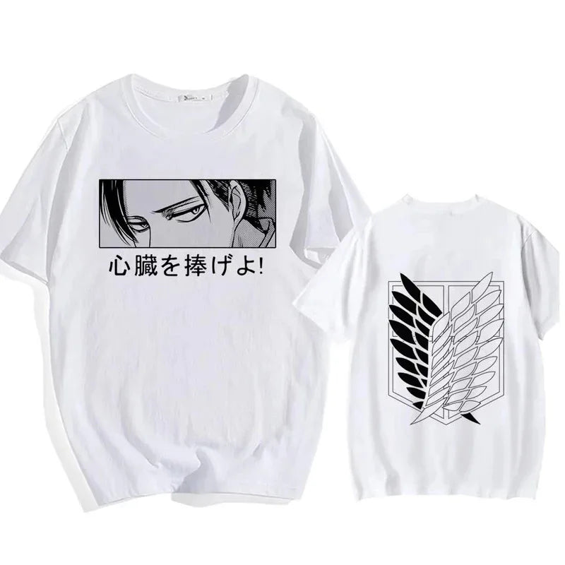 Attack on Titan: Streetwear Men's T Shirt Eren Yeager Shingeki No Kyojin  Anime Summer Cotton Women Tops Tees Casual High Quality