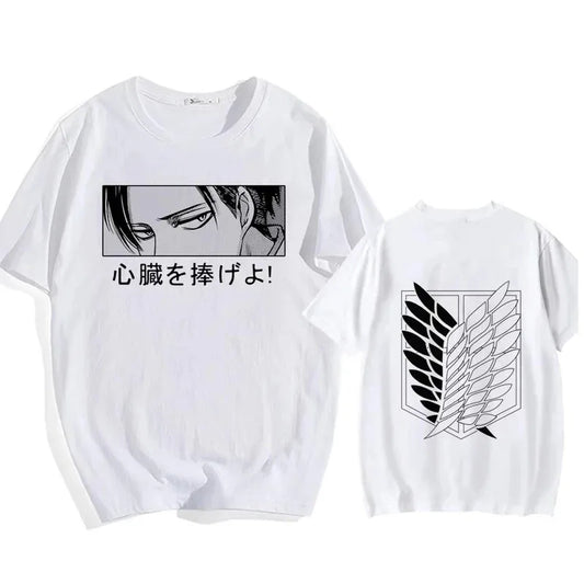 Attack on Titan: Streetwear Men's T Shirt Eren Yeager Shingeki No Kyojin  Anime Summer Cotton Women Tops Tees Casual High Quality