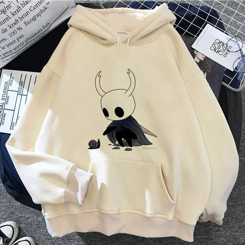 Hollow Knight: Silksong Print Hoodies Women Men Oversized Y2k Aesthetic Autumn Winter Thick Fleece Pullover Hoddies Streetwear