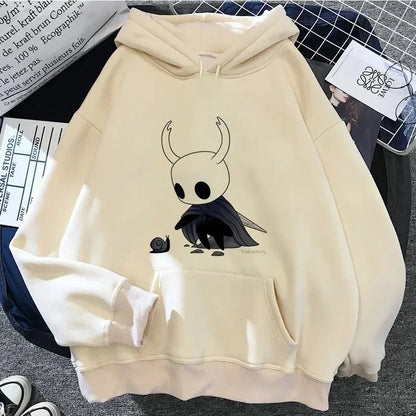 Hollow Knight: Silksong Print Hoodies Women Men Oversized Y2k Aesthetic Autumn Winter Thick Fleece Pullover Hoddies Streetwear