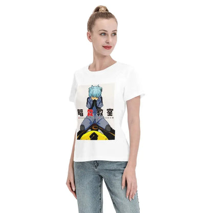 Assassination Classroom: Octopus Koro Sensei T-Shirt Women Short Sleeve T Shirts O-Neck Clothes Cotton Summer Tees Streetwear