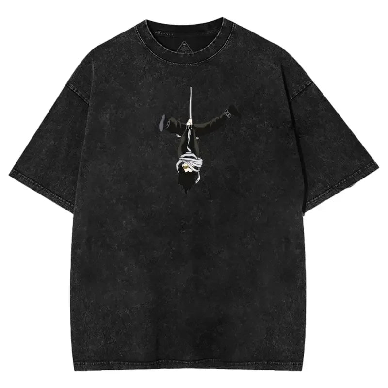 My Hero Academia: Aizawa Shouta Printed Tee Men Women Cotton Tshirts Vintage Washed T-shirt Harajuku Male Oversized T Shirt