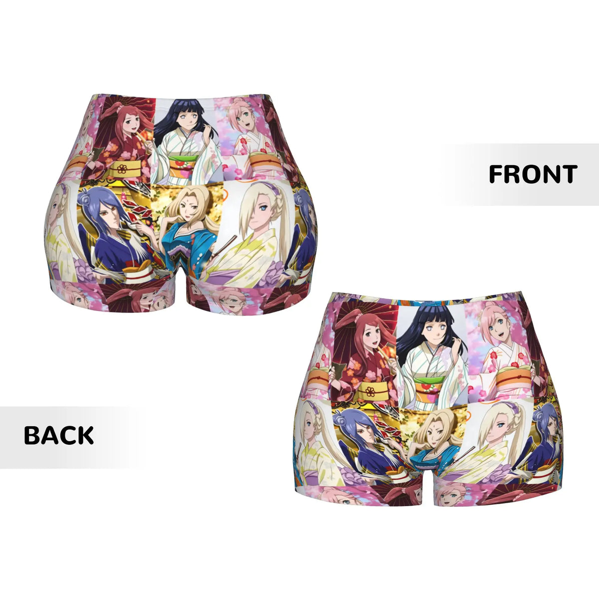 Naruto: Sakura Haruno  Hinata Hyuga Workout Biker Running Shorts Women Kushina Uzumaki Gym Yoga Shorts