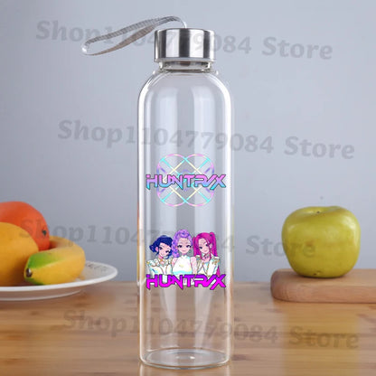 KPop Demon Hunters: Transparent Water Cup for Men Women Anime Cartoon Simple Cups Students Portable Fashion Water Bottle Gifts