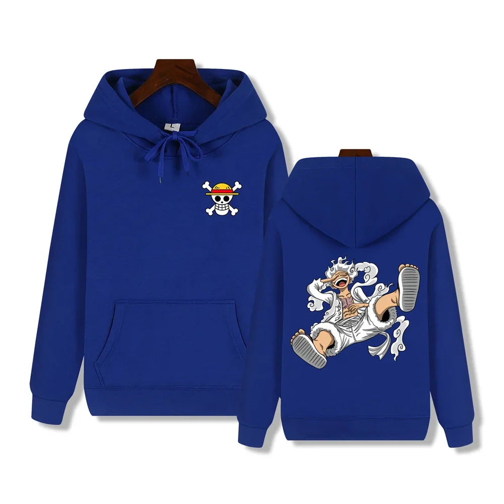 One PIece: Men' Spring and Autumn Anime One Piece Funny Printed Top Outdoor Fashion Hoodie