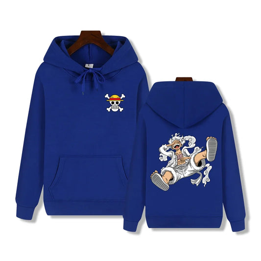 One PIece: Men' Spring and Autumn Anime One Piece Funny Printed Top Outdoor Fashion Hoodie
