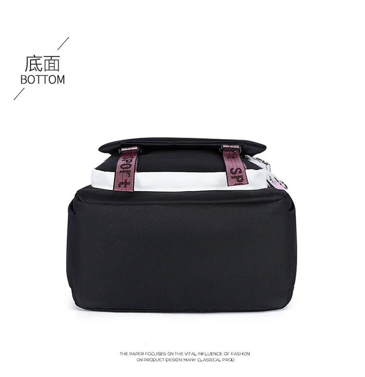 KPop Demon Hunters Fashion Backpack for Boys Girls Anime Cartoon Schoolbag Students Large Capacity Book Stationery Storage Bag