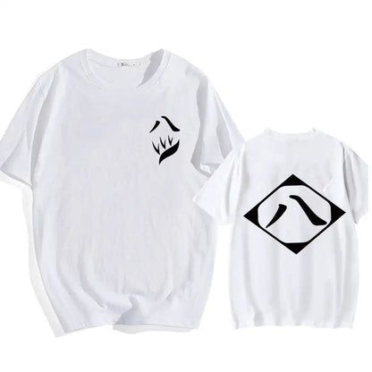 Bleach: Soul Society  Print T-shirt  Oversized Casual Cotton Black and White Short Sleeves Men's Clothing