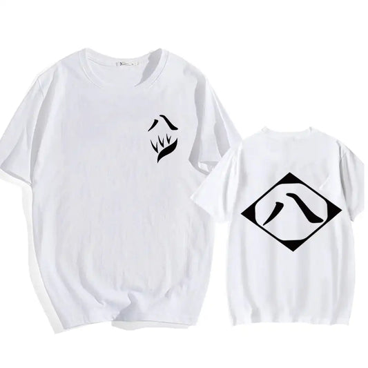Bleach: Soul Society  Print T-shirt  Oversized Casual Cotton Black and White Short Sleeves Men's Clothing