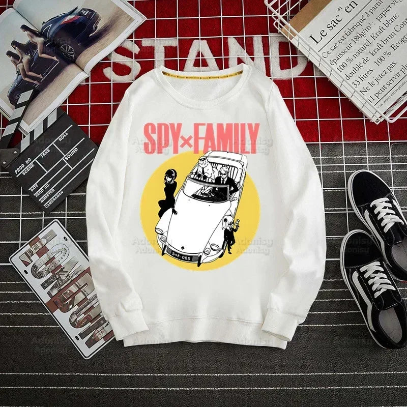 Spy Family Hoodie: Spy X Family Yor Forger Sweatshirts Loid Forger Bond Pullover Harajuku Anya Smug Casual Clothes