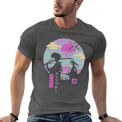 Samurai Champloo: T-shirt new edition summer top customs vintage mens t shirts casual stylish