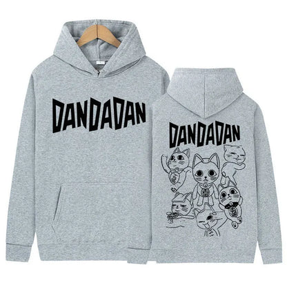 Dandadan: Okarun Dan Da Dan Graphic Hoody Funny Cat Style Men Women Fleece Sweatshirt Y2K Vintage Harajuku Hoodies