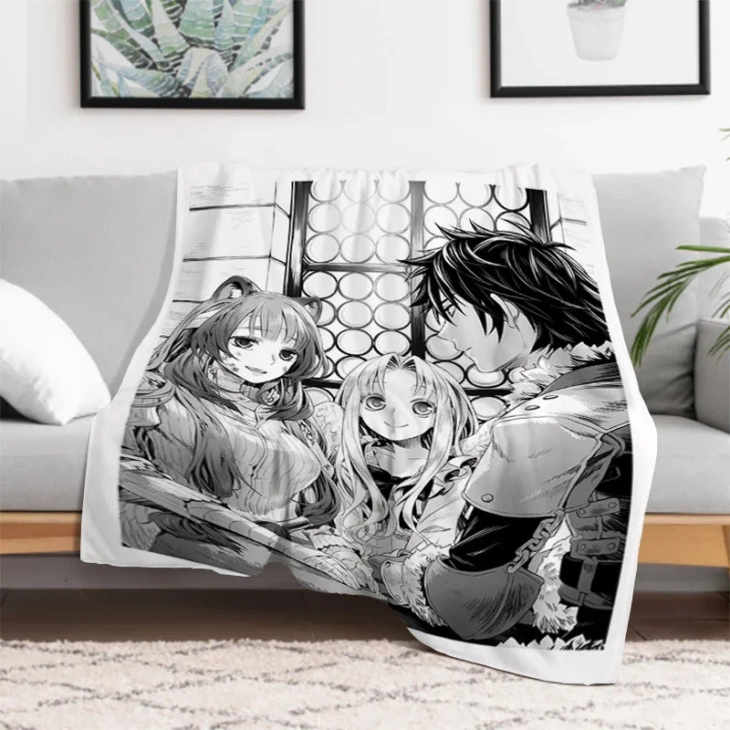 The Rising of the Shield: Hero Warm Bed Fleece Custom Nap Home Fluffy Soft Blankets King Size Microfiber Bedding