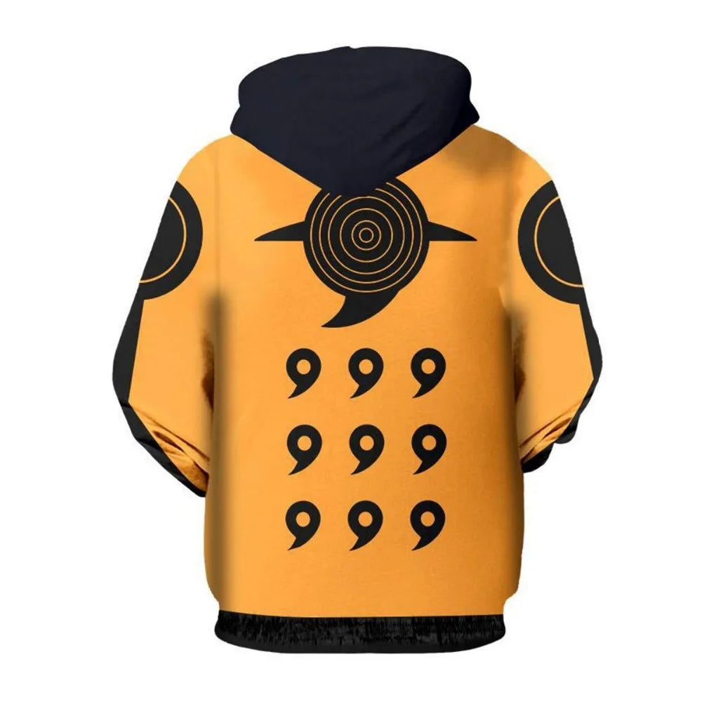 Naruto: Anie Zip Hoodie Jackets Cosplay Clothes Costumes Men Hoodies Sweatshirts Zipper Tops