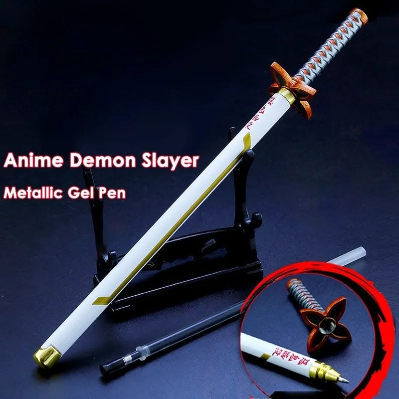 Anime Demon Slayer Sword Gel Pen 0.5mm Black Ink Refill