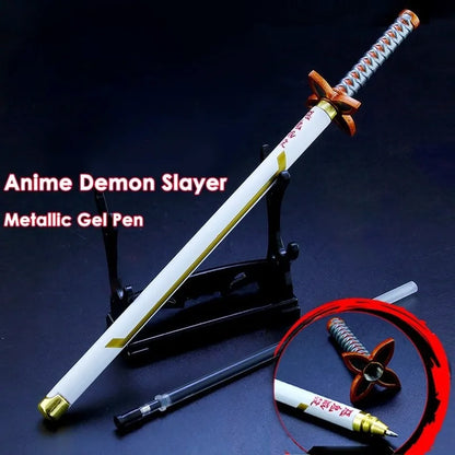 Anime Demon Slayer Sword Gel Pen 0.5mm Black Ink Refill