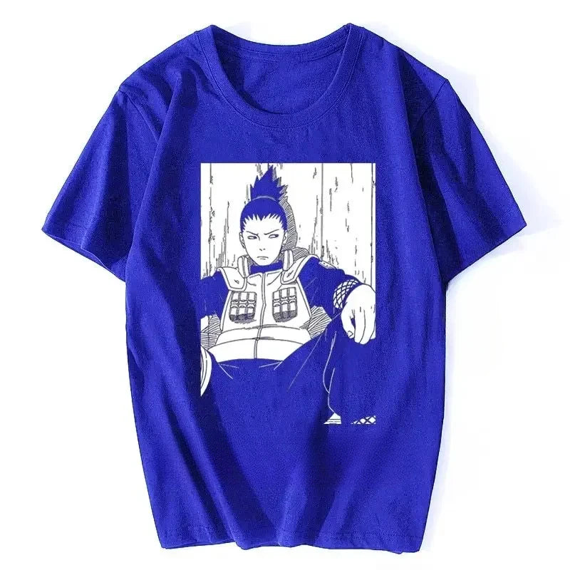 Nauto: Shikamaru Top Anime Harajuku Camisas Men T Shirt Men Tshirt Manga Tshirts T Shirt man