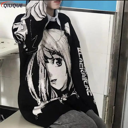 Death Note: Misa Amane Top Hoodie Harajuku Streetwear Oversize Pullover Sweatshirt