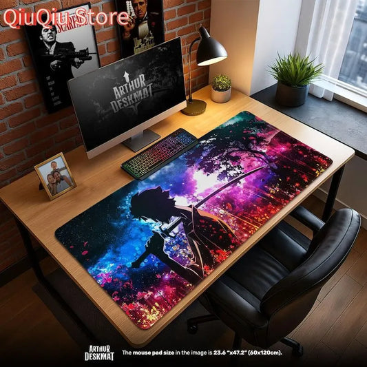 Samurai Champloo: Mugen Mouse Pad - Anime Sword Style Desk Mat, Retro Samurai Gaming Mousepad, Otaku Gift Decor