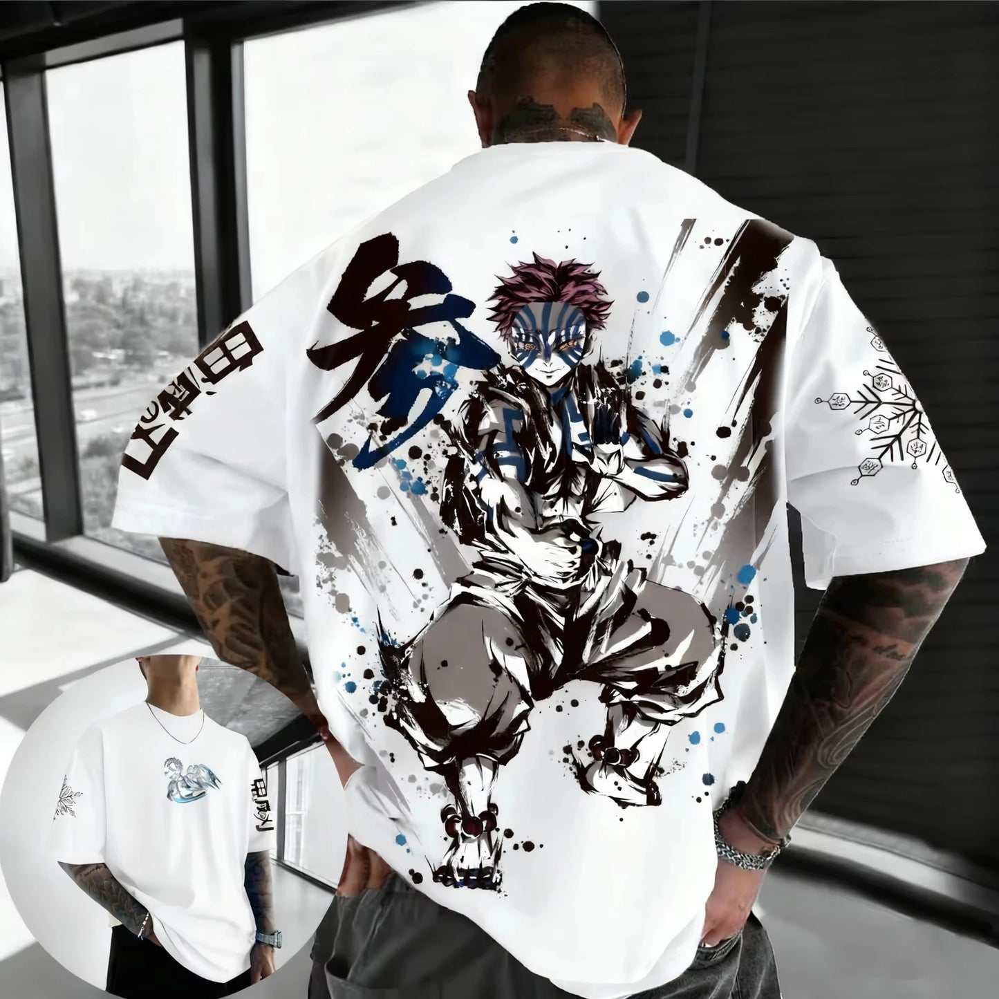 Demon Slayer: Anime Printed Men, Women T-shirt Casual Fashion Harajuku Style Street Wear Y2K