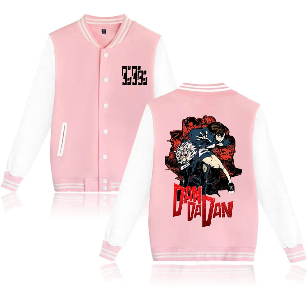 Dandadan: Hoodie Baseball Uniform Jacket Women Men Dan Da Dan Ayase Momo Baseball Jacket Hoodie Harajuku