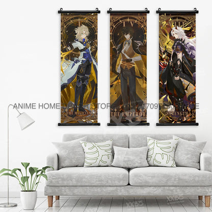 Genshin Impact: Posters Kamizato Ayaka Home Decor Klee Decorative Painting Barbara Scrolls Picture Arataki Itto Wall Artwork Sayu