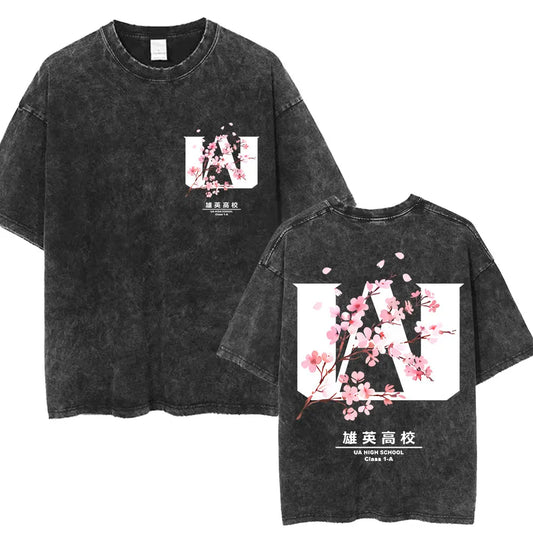 My Hero Academia: Todoroki Shoto Classic Manga T-shirt Men Women Oversized Cotton Tshirts Streetwear Anime  Washed Vintage T Shirt
