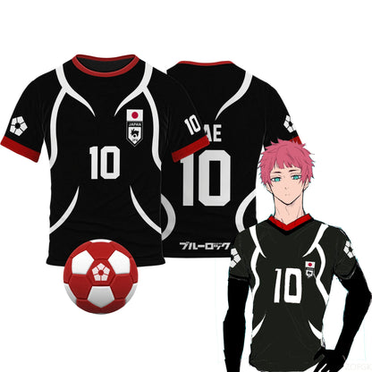 Blue Lock: Japan U20 Black Cartoon Anime Cosplay Men Jersey Summer Short Sleeve Children Tee Tops Quick-dry Fashion Women T-shirt
