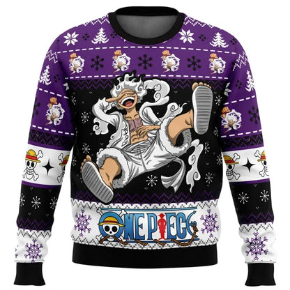 One Piece: Luffy Christmas One Piece Ugly Christmas Sweatshirt Cartoon Japan Anime Men Women Pullover Kawaii Tops Couple Hoodie
