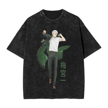 Wind Breaker: Jo Togame Washed T Shirt Novelty Harajuku Oversize Tee T-Shirts 100% Cotton