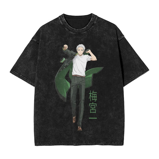 Wind Breaker: Jo Togame Washed T Shirt Novelty Harajuku Oversize Tee T-Shirts 100% Cotton