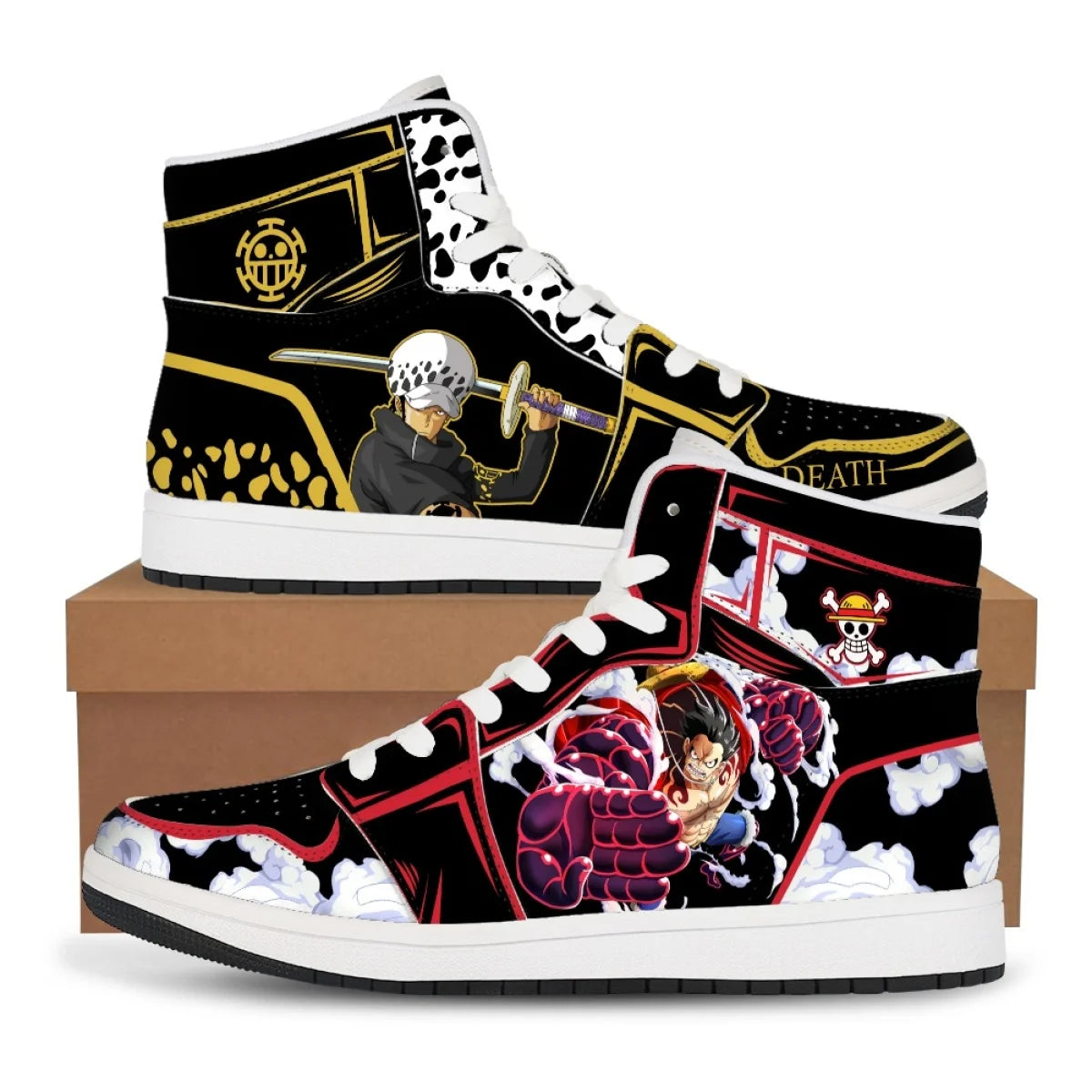 One Piece: Luffy Zoro Sneakers Casual Shoes Basketball Shoes Printing Comfortable Oversize Flat Shoes Birthday Gift