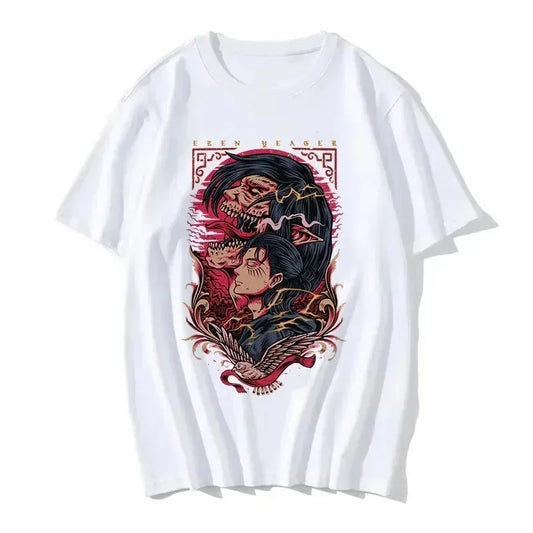 Attack on Titan T Shirt Kawaii Titans Attack Graphic Tees Demale Harajuku Summer Tops Japanese Anime