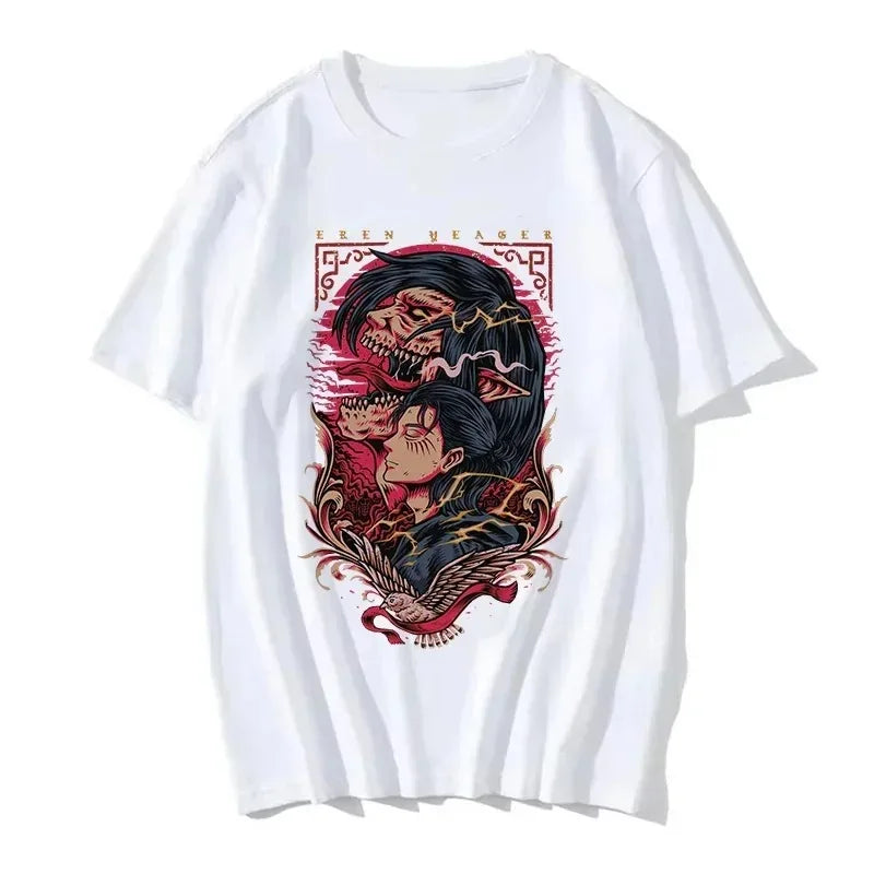 Attack on Titan T Shirt Kawaii Titans Attack Graphic Tees Demale Harajuku Summer Tops Japanese Anime