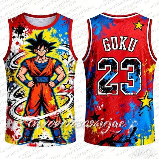 Dragon Ball Z: Goku Special Edition Basketball Jersey Adult Men Basketball Sports Vest Kids Special Jersey Set