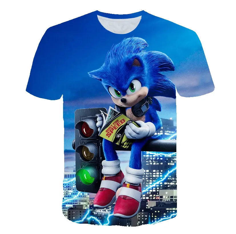 Sonic The Hedgehog: Boys Sonic T-Shirt Kids TShirts Baby Boys Casual Short Sleeves Print T-shirt For Boy Summer Children Tee Shirts Tops