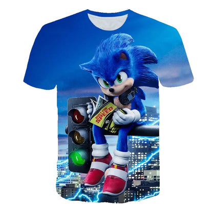 Sonic The Hedgehog: Boys Sonic T-Shirt Kids TShirts Baby Boys Casual Short Sleeves Print T-shirt For Boy Summer Children Tee Shirts Tops