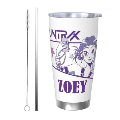 KPop Demon Hunters - Derpy  Insulated Tumbler with Lid Vacuum Thermal Mug Outdoor Travel Car Bottle Cup, 20oz