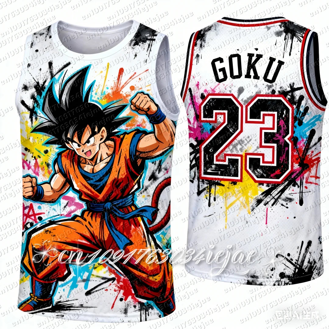 Dragon Ball Z: Goku Special Edition Basketball Jersey Adult Men Basketball Sports Vest Kids Special Jersey Set