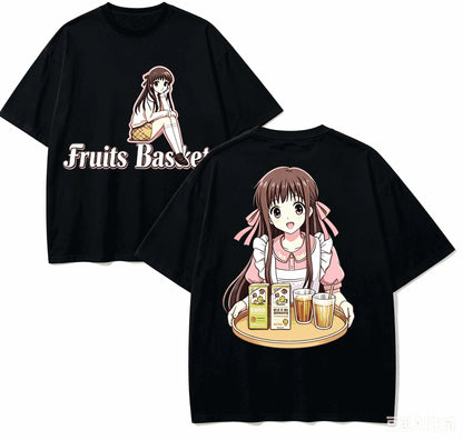 Fruits Basket:  Lover T-shirt Harajuku Cotton New Model High Street Retro Fashion Unisex Oversized high quality hot product