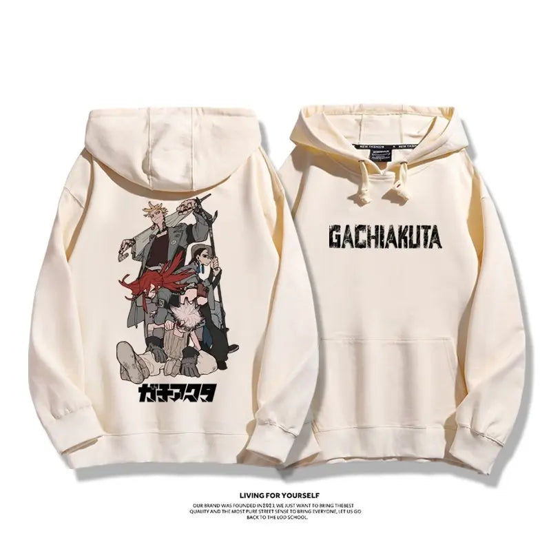 Gachiakuta:  Rudo Enjin Hoodies Men Women Fleece Warm Oversized Hooded Sweatshirt Pullover Casual Loose Street Female Male Clothes