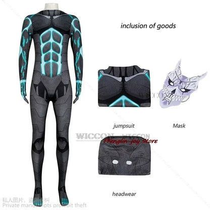 Kaiju No. 8: Cos Kafka Hibino Cosplay Costume Jumpsuits Mask Outfit Halloween Role Playing Costumes Party Kaiju CZSDFEWTRF3