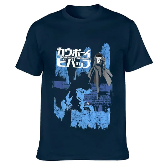 Cowboy Bebop : New Fashion Top Tees Spike Anime Opening Credits Officially Printed heavyweight Sweatshirt Licensed Adult T-Shirt