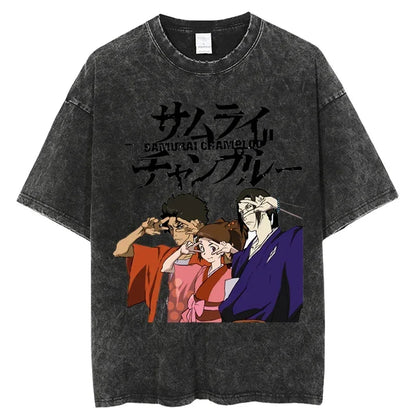 Samurai Champloo :T-Shirt Print T Shirt Fashion Hip Hop T-Shirts Streetwear Summer Casual Tops Unisex