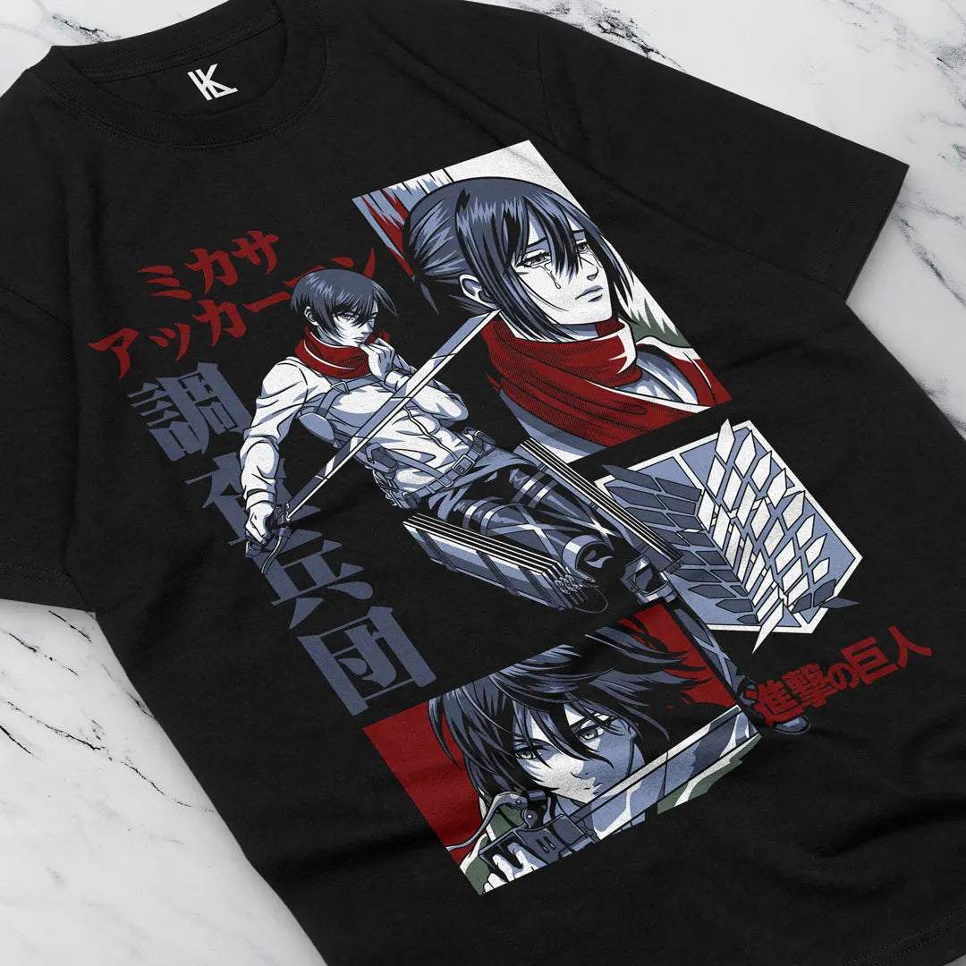 Attack on Titan: Mikasa Ackerman - T-Shirt  Manga Unisex All Sizes CottonTee